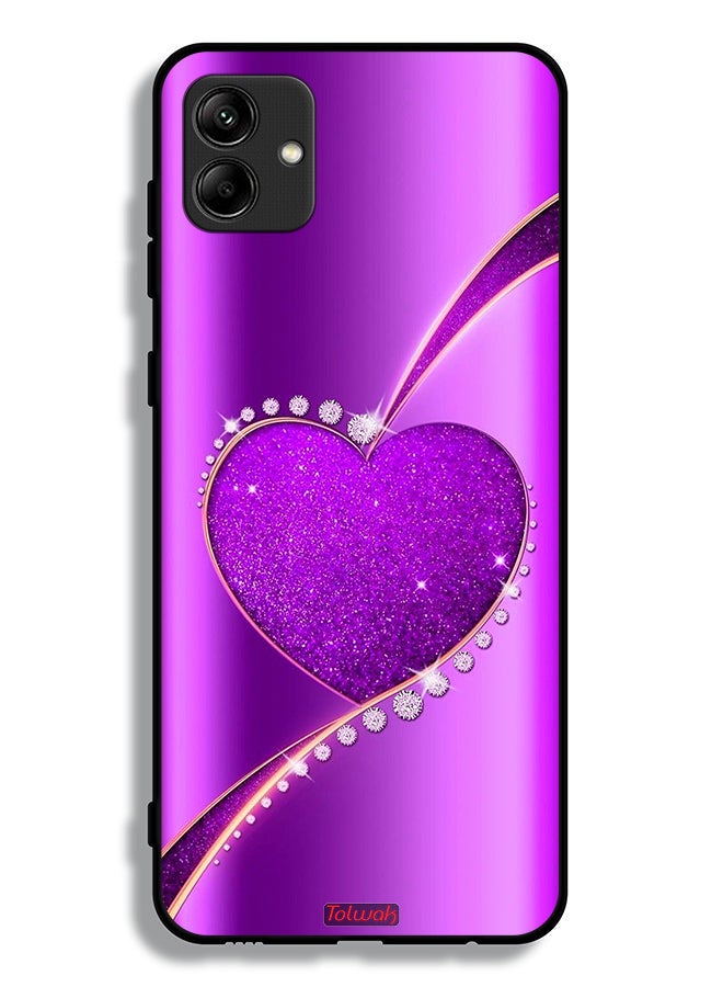 Tolwak Samsung Galaxy A04e Protective Case Cover Glitter Heart - Image 1