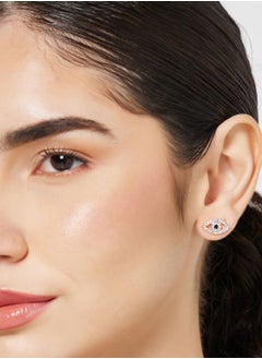 Khizana Evil Eye Rhinestone Stud Earrings  - Image 4