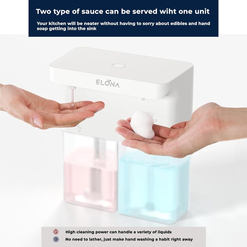 ELONA Automatic Liquid Soap Dispenser 600ml WallMounted Touchless Dispenser with Sensor ABS Build for Home Automation Ideal for Liquid Soap Sanitizer in Bathrooms - Image 3