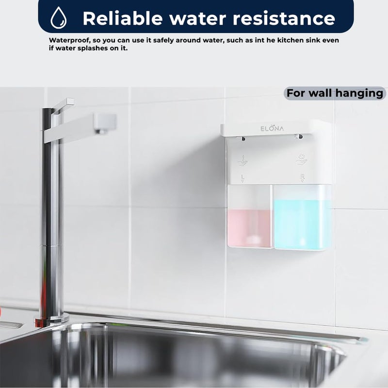 ELONA Automatic Liquid Soap Dispenser 600ml WallMounted Touchless Dispenser with Sensor ABS Build for Home Automation Ideal for Liquid Soap Sanitizer in Bathrooms - Image 5