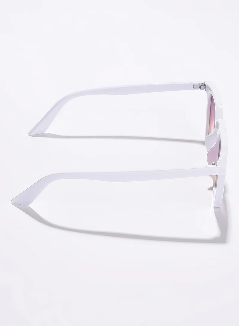 Haute Sauce Purple Lens White Wayfarer Sunglasses