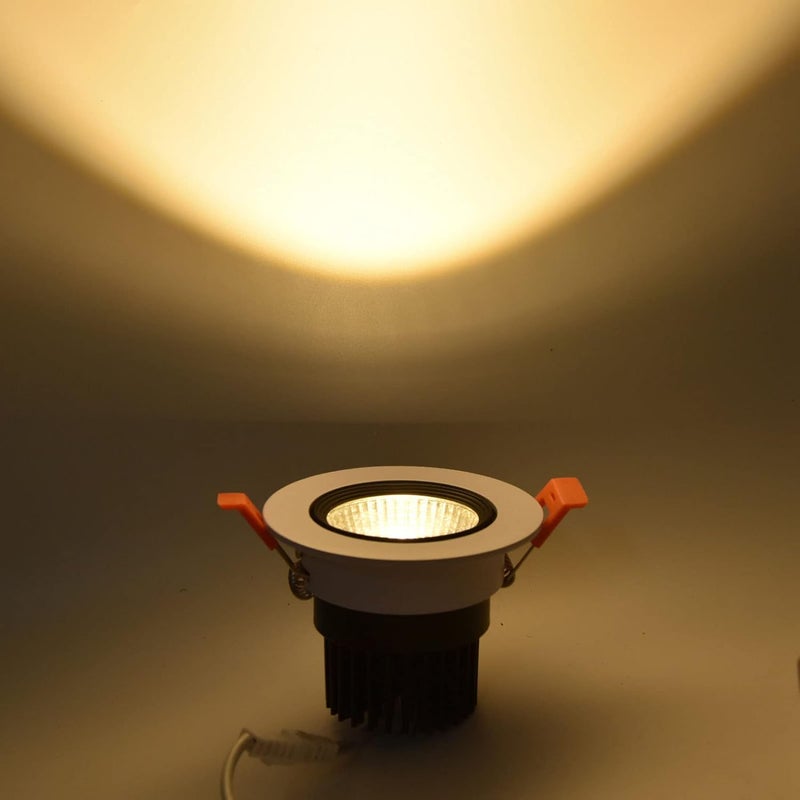 Recessed Lighting 7W Warm Light 3000K, Adjustable Angle, Aluminum Shell Ceiling Light - Energy Saving, Easy Installation, Ideal for Hallway and Bedroom - Image 2