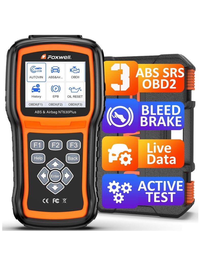 Foxwell أداة إعادة ضبط Foxwell NT630 PLUS OBD2 AutoMaster لنظام ABS ووسادة الهواء SRS - Image 1