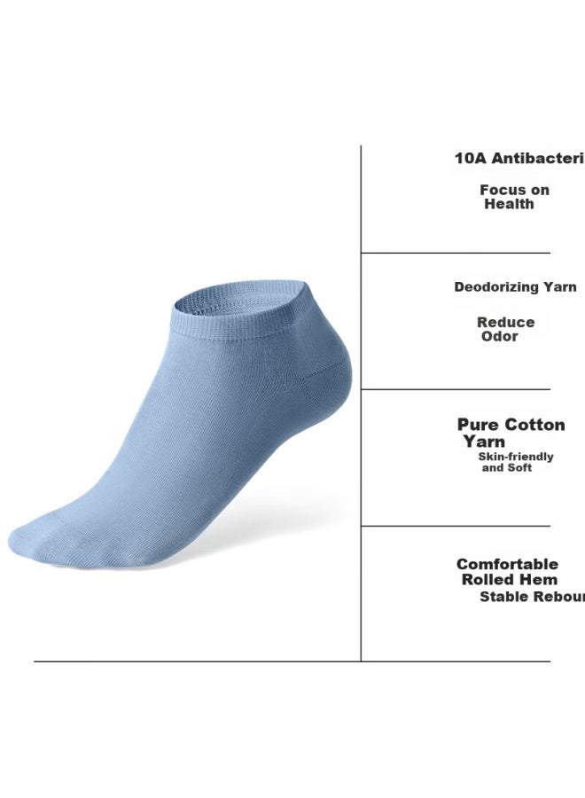 SEMIR Senma 100% Cotton Socks 10a Antibacterial And Deodorant Men's Socks Men's Summer Boat Socks Breathable Casual Short Socks - Image 3