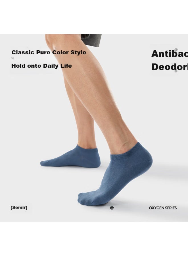 SEMIR Senma 100% Cotton Socks 10a Antibacterial And Deodorant Men's Socks Men's Summer Boat Socks Breathable Casual Short Socks - Image 2