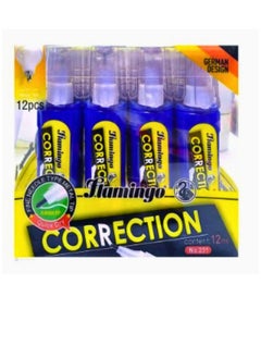 FLAMINGO Correction Pen Easy Uncapping and Easy Grip Design Pack Of 12  - Image 1