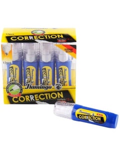 FLAMINGO Correction Pen Easy Uncapping and Easy Grip Design Pack Of 12  - Image 2