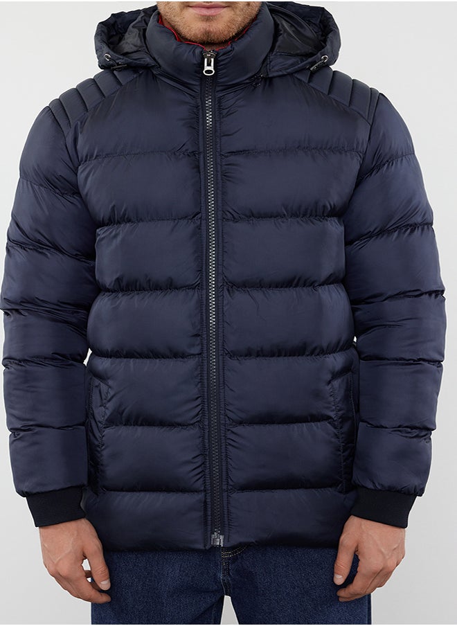 trendyol Navy Blue Men's Regular Fit Puffer Winter Coat TMNAW25MO00002  - Image 3