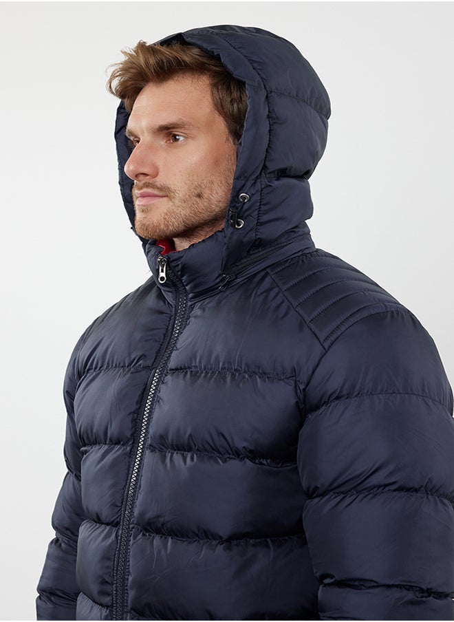 trendyol Navy Blue Men's Regular Fit Puffer Winter Coat TMNAW25MO00002  - Image 4