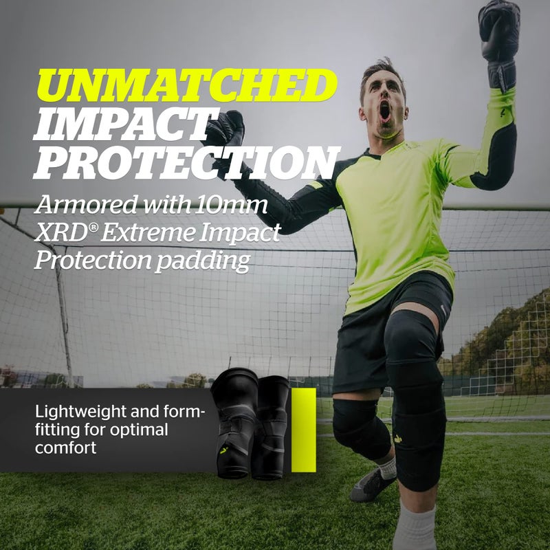 Storelli BodyShield Knee Guards, High-Impact Protection, Sweat-Wicking, UV-Resistant Athletic Knee Protection Pads for Soccer & Heavy-Duty Sports, Black, Medium - Image 2