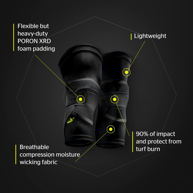 Storelli BodyShield Knee Guards, High-Impact Protection, Sweat-Wicking, UV-Resistant Athletic Knee Protection Pads for Soccer & Heavy-Duty Sports, Black, Medium - Image 5
