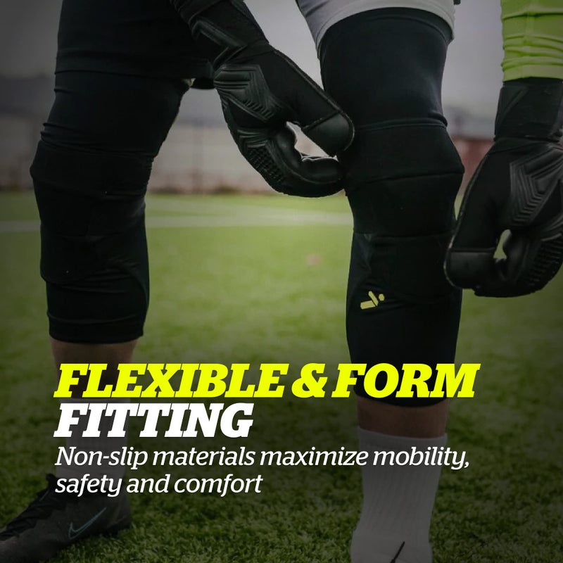 Storelli BodyShield Knee Guards, High-Impact Protection, Sweat-Wicking, UV-Resistant Athletic Knee Protection Pads for Soccer & Heavy-Duty Sports, Black, Medium - Image 3