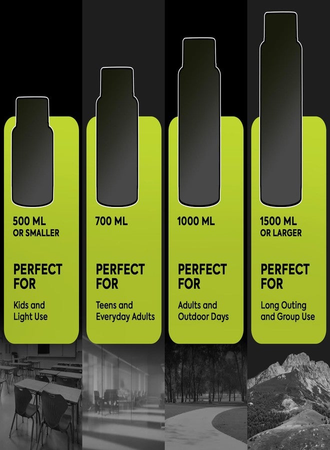 PEXPO Stainless Steel Water Bottle 1 LTR, ISI Certified, Hot & Cold Flask with Jute Bag | Leak Proof| 2 Year Warranty | for School, Office, Travel & Picnic | Flamingo | Sea Green - Image 4