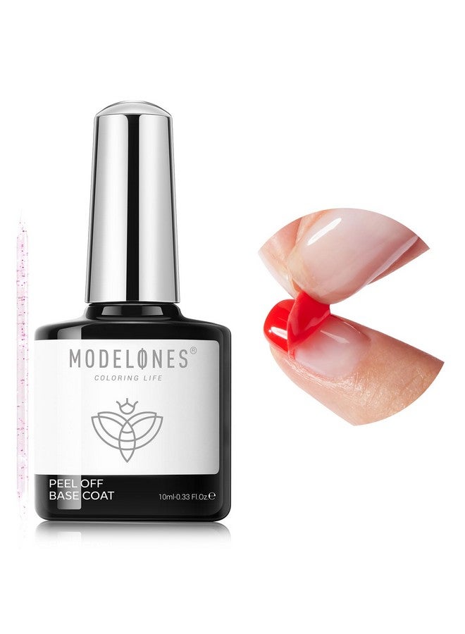 موديل ونز طلاء أظافر جيلي أساسي قابل للتقشير من موديلونز، غير قابل للأشعة فوق البنفسجية، سريع الجفاف، قابل للتقشير، لطلاء أظافر جيلي سهل الإزالة، أساس جل للمبتدئين، حماية الأظافر دون تلف، أظافر رقيقة وضعيفة - Image 1