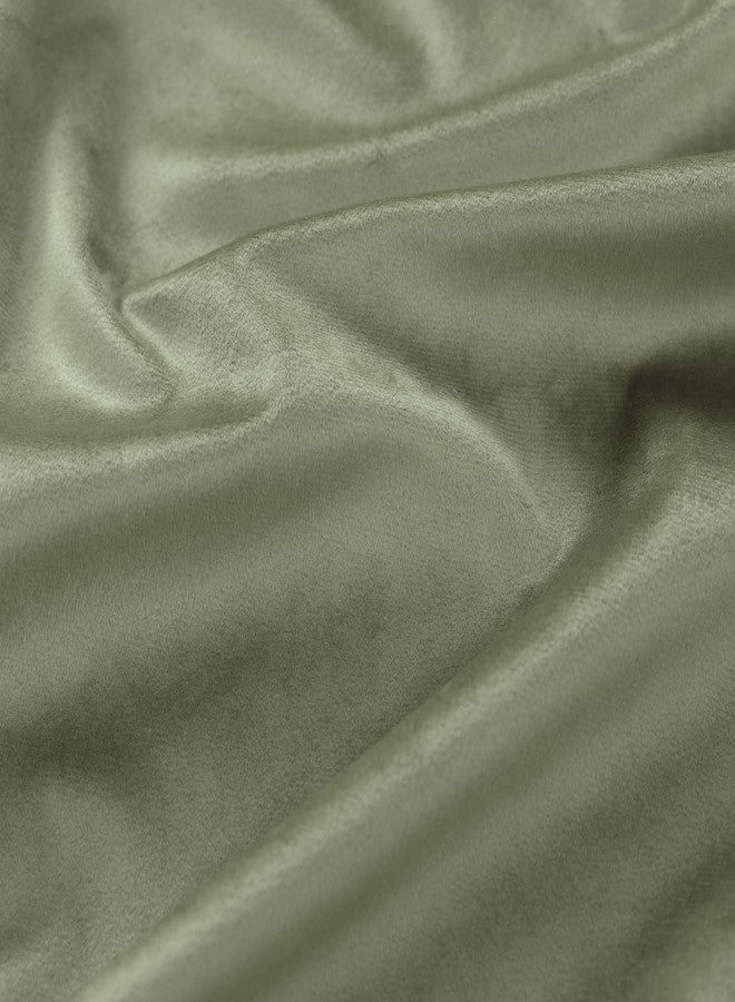 KOUFALL ستائر مخملية من كوفول، طول 52 × 84 بوصة، لون أخضر زيتوني، بحلقات خلفية - Image 5