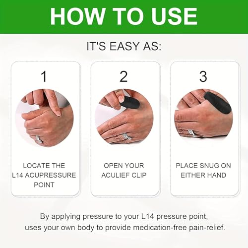 STAREWA Acupressure Hand Pressure Point Clip,All Natural Headache Migraine Aid, Tension Relief Wearable (multi) - Image 5