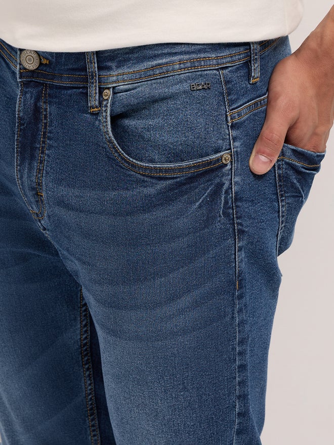The Bear House Men Cotton Blend Mid Rise Skinny Fit Jeans - Image 2