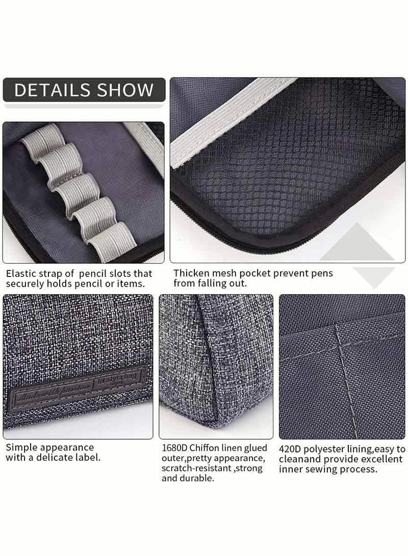 Loquat Canvas Storage Pouch Marker Pen Pencil Case Stationery Bag Holder For School Office - Image 4