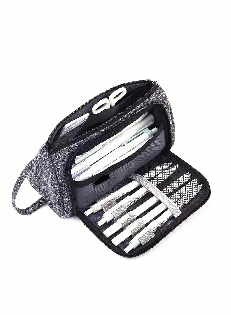 Loquat Canvas Storage Pouch Marker Pen Pencil Case Stationery Bag Holder For School Office - Image 1