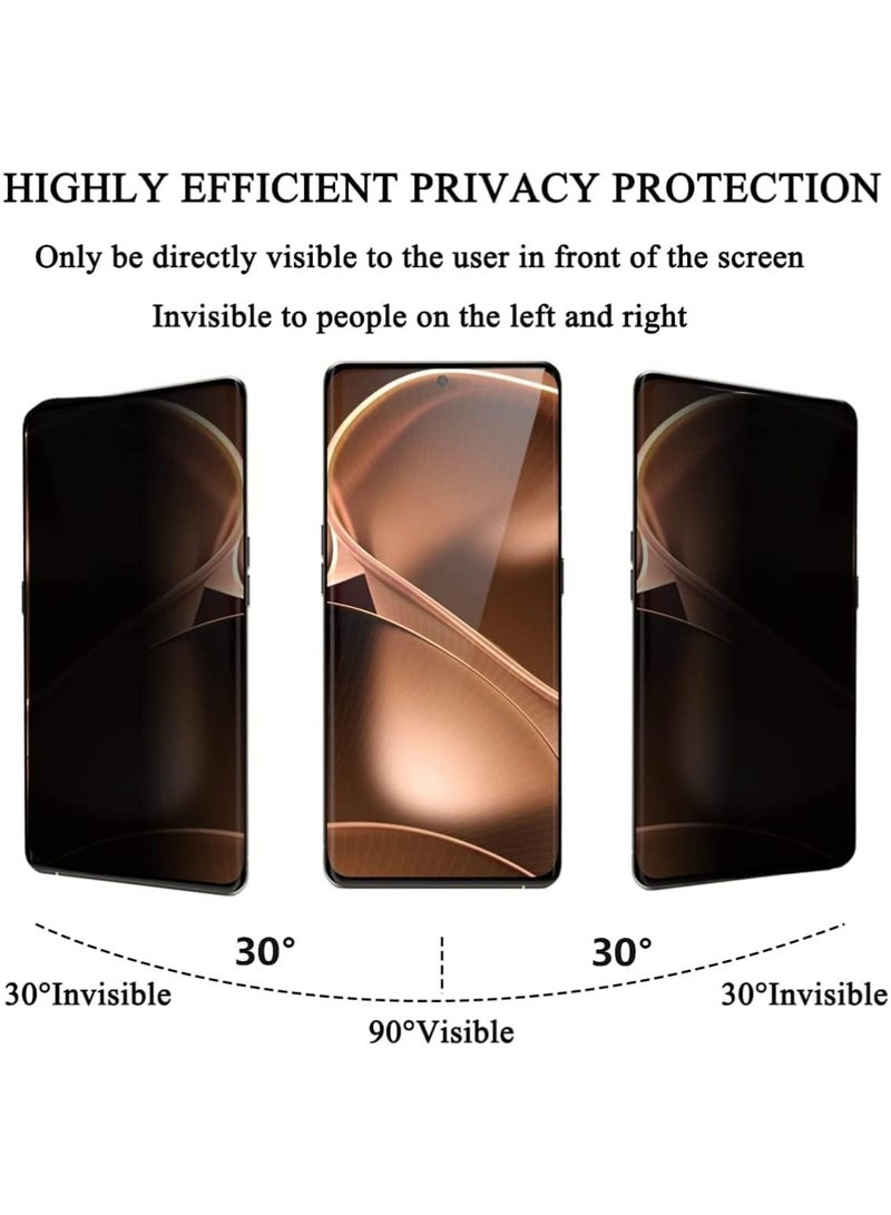 إكس ليفيل [حزمة 2] حماية شاشة الخصوصية متوافقة مع VIVO V60 ، حماية شاشة الزجاج المقلص الخصوصية المضادة للنظر التغطية الكاملة المضادة للجسوس الزجاج المقلص فيلم الحماية - Image 4