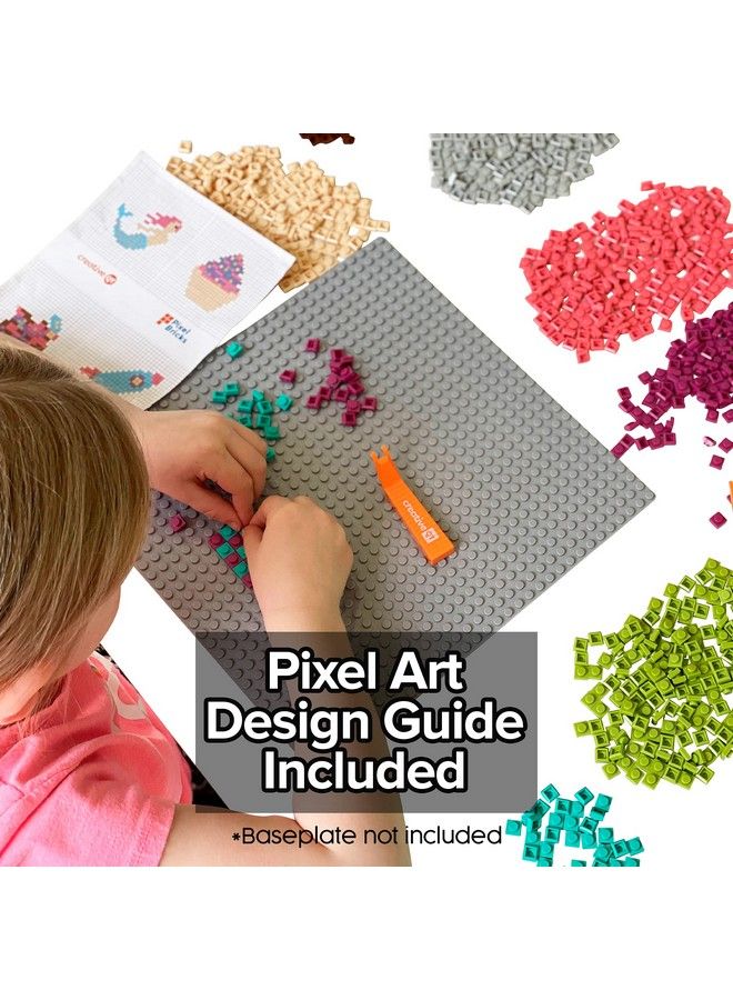 Creative QT Pixel Bricks Mosaic Kit: 1600 1X1 Building Bricks In 8 New Bright Colors Nano Blocks Art Set For Adults/Stem Toy Play Set For Kids Includes 2 Quick Removal Tools And Design Guide  - Image 3