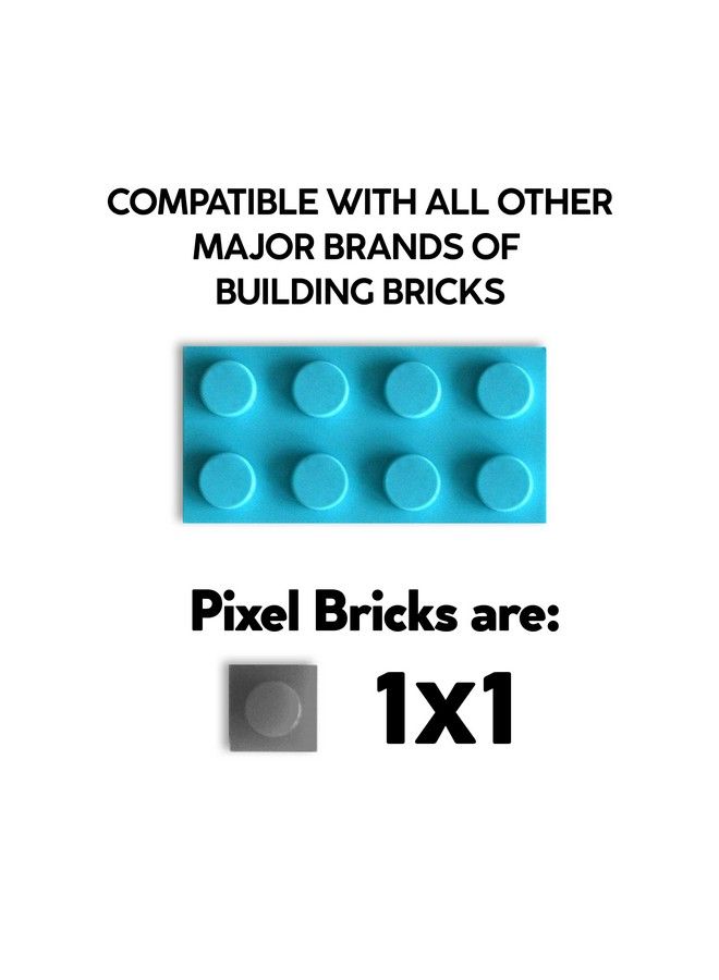 Creative QT Pixel Bricks Mosaic Kit: 1600 1X1 Building Bricks In 8 New Bright Colors Nano Blocks Art Set For Adults/Stem Toy Play Set For Kids Includes 2 Quick Removal Tools And Design Guide  - Image 5