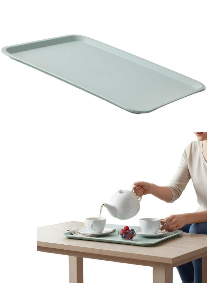 IKEA serving tray for serving food and drinks easily. Stain and scratch resistant, easy to clean, lightweight, suitable for everyday indoor and outdoor use. Comfortable design for carrying and use with trolleys - Mient Green - Image 2