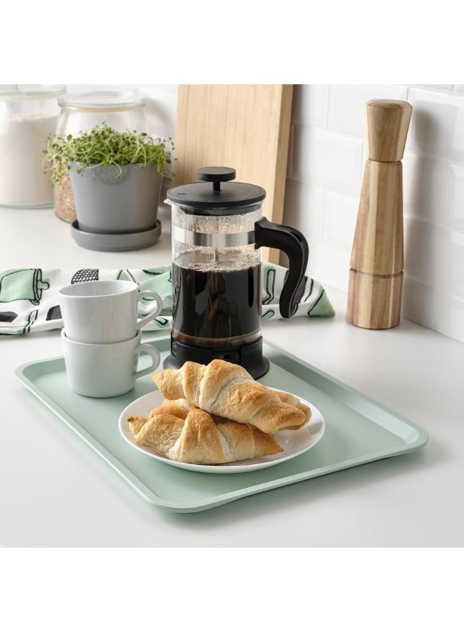 IKEA serving tray for serving food and drinks easily. Stain and scratch resistant, easy to clean, lightweight, suitable for everyday indoor and outdoor use. Comfortable design for carrying and use with trolleys - Mient Green - Image 4