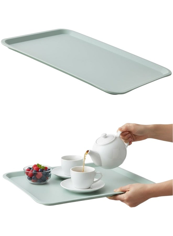 IKEA serving tray for serving food and drinks easily. Stain and scratch resistant, easy to clean, lightweight, suitable for everyday indoor and outdoor use. Comfortable design for carrying and use with trolleys - Mient Green - Image 1