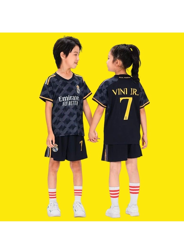 M MIAOYAN Vinicius Real Madrid Away Children's Football Jersey - Image 2