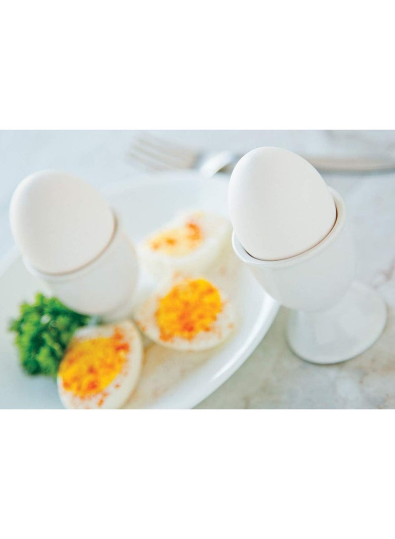 Zodiac Sunnex Orion Whiteware Porcelain Egg Cup 5 x 6.5 cm | Classic White Egg Holder for Breakfast Serving - Image 3