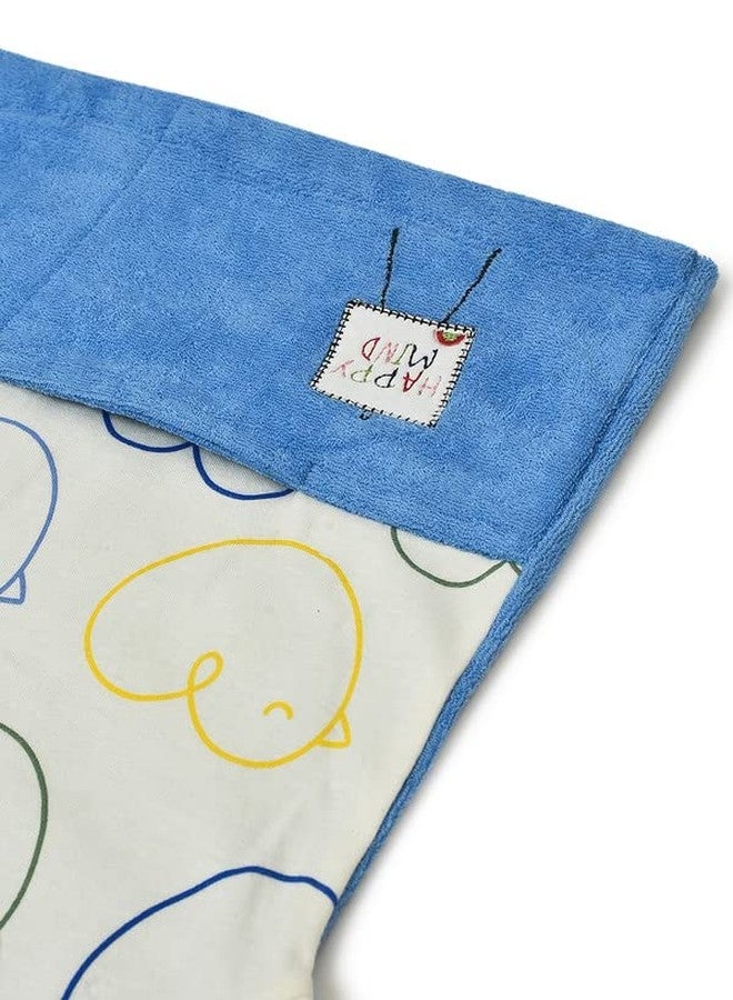 Mi Arcus Blue Heart Printed Kids Painting Apron Full Sleeves with Back Knot Closure - Suitable for 1-4 Years - Image 5