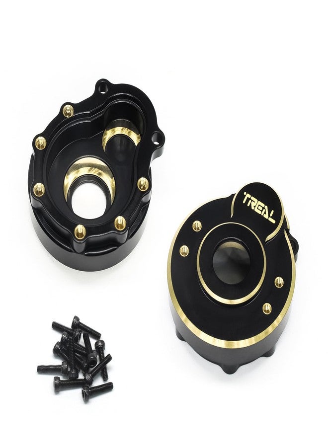 Treal Brass Outer Portal Covers 42g/pc Heavy Weight Compatible with TRX-4/TRX-6 Black - Image 1