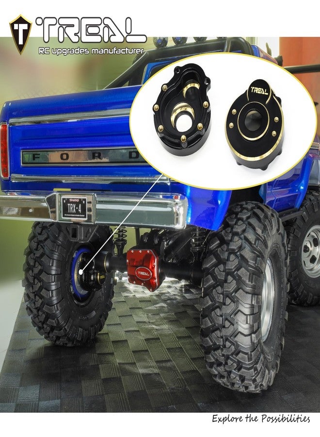Treal Brass Outer Portal Covers 42g/pc Heavy Weight Compatible with TRX-4/TRX-6 Black - Image 5