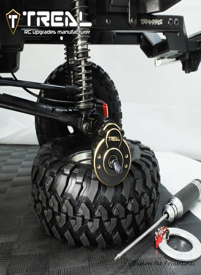 Treal Brass Outer Portal Covers 42g/pc Heavy Weight Compatible with TRX-4/TRX-6 Black - Image 4