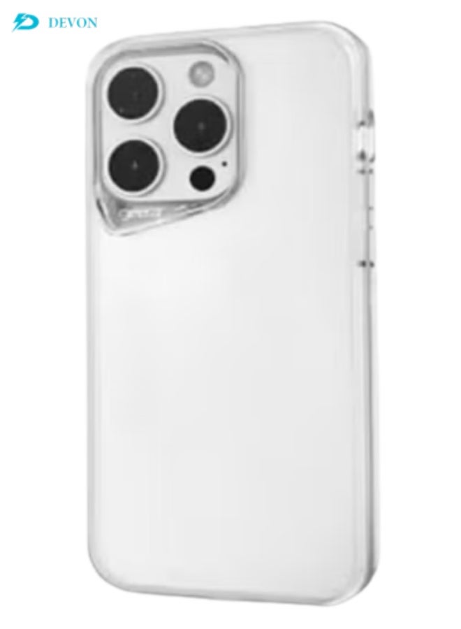 ديفون جراب جير 4 موبايل ايفون 15 برو ماكس (iPhone 15 Pro Max) مضاد للصدمات, غطاء حماية مضاد للخدش, مصنوع من البولي يورثين الحراري عالي الجودة - شفاف - Image 1