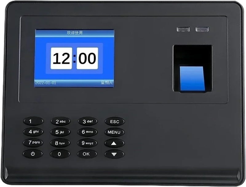 Clocking in Machine, Time Clock,Attendence Machine Fingerprint Attendance Biometric Machine System Employee Keypad Electric Time Clock Recorder Data Manage F02H - Image 2