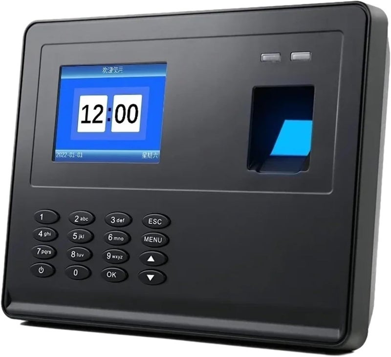 Clocking in Machine, Time Clock,Attendence Machine Fingerprint Attendance Biometric Machine System Employee Keypad Electric Time Clock Recorder Data Manage F02H - Image 1