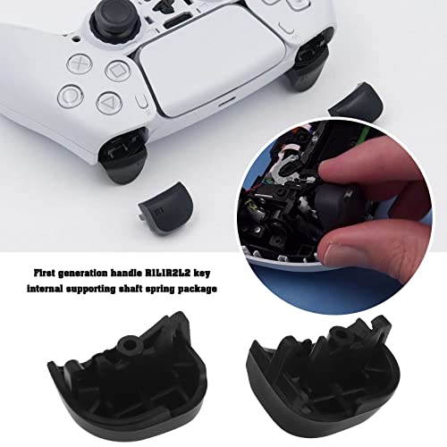 ECSiNG مجموعة إصلاح أزرار الزناد L1 R1 L2 R2 مكونة من 12 قطعة متوافقة مع وحدة تحكم PS5 V1 مع أزرار الكتف مع النوابض وإطارات الزناد والمحاور ومفك البراغي وأداة الرفع - Image 2