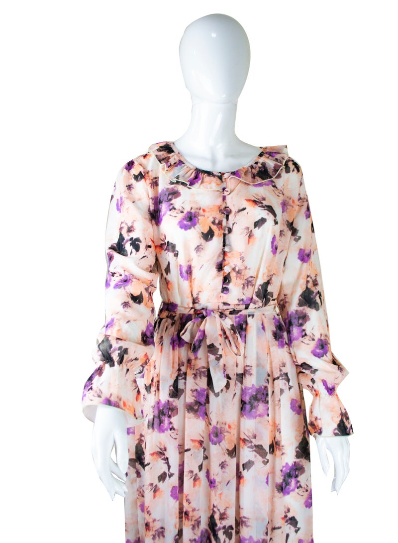 Women Floral Long Dress Multicolour 8 - Image 3