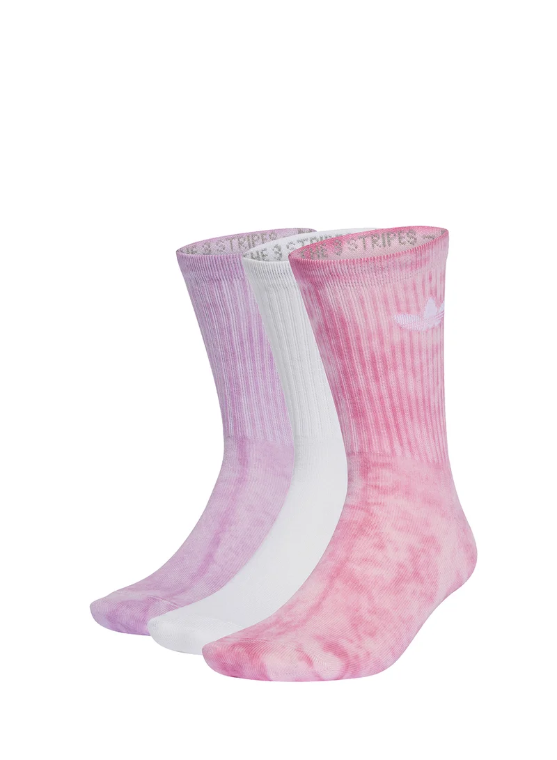 اديداس اوريجينالز 3 Pack Tie Dye Crew Socks