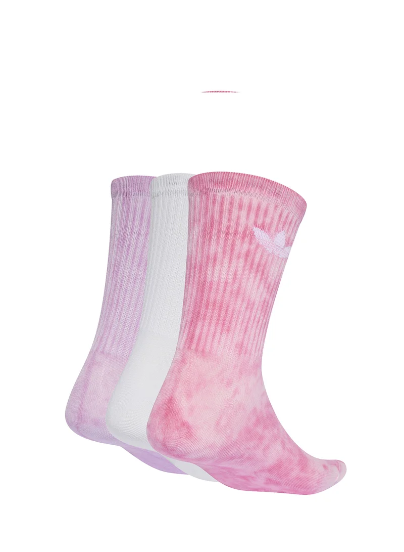 اديداس اوريجينالز 3 Pack Tie Dye Crew Socks