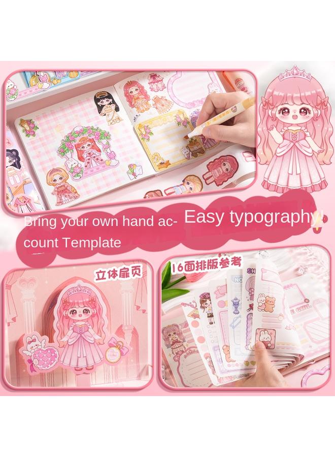 Bluejw Handbook Suit Gift Box Cute Girl Handbook Student Diary Set Notebook Children's Birthday Gift - Image 4