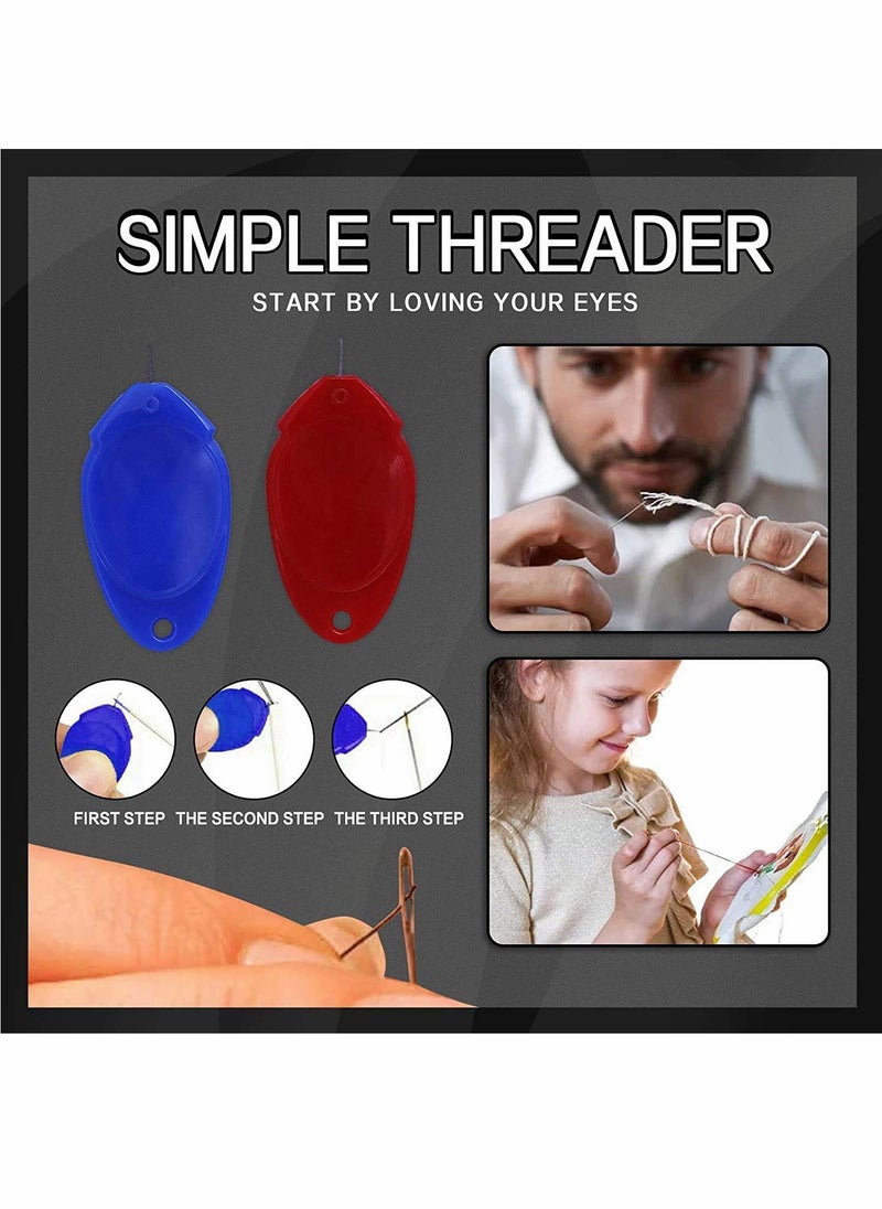 SYOSI - 10 Pieces Needle Threader for Hand Sewing,1020 Pieces Plastic Wire Loop DIY Simple Needle Threader Hand Machine Sewing Tool for Sewing Crafting - Image 1