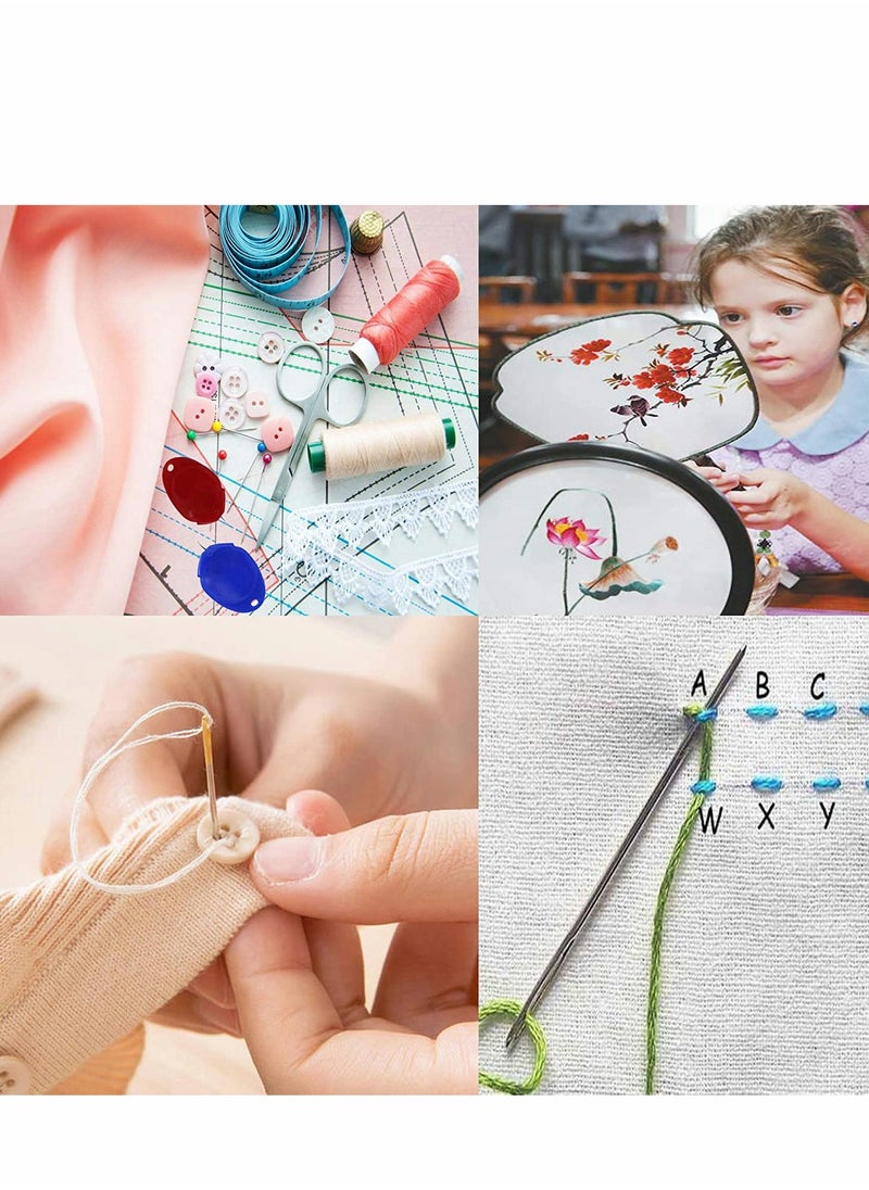 SYOSI - 10 Pieces Needle Threader for Hand Sewing,1020 Pieces Plastic Wire Loop DIY Simple Needle Threader Hand Machine Sewing Tool for Sewing Crafting - Image 1