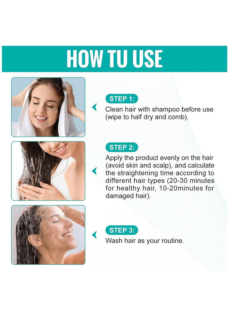Sefudun - 60ml Protein Correcting Hair Straightener Cream Silk Gloss Hair Straightening Cream Collagen Gloss and Smoothing Hair Cream for No Frizz Hair Curly Hair All Hair Types Hair Products for Women Men - Image 1