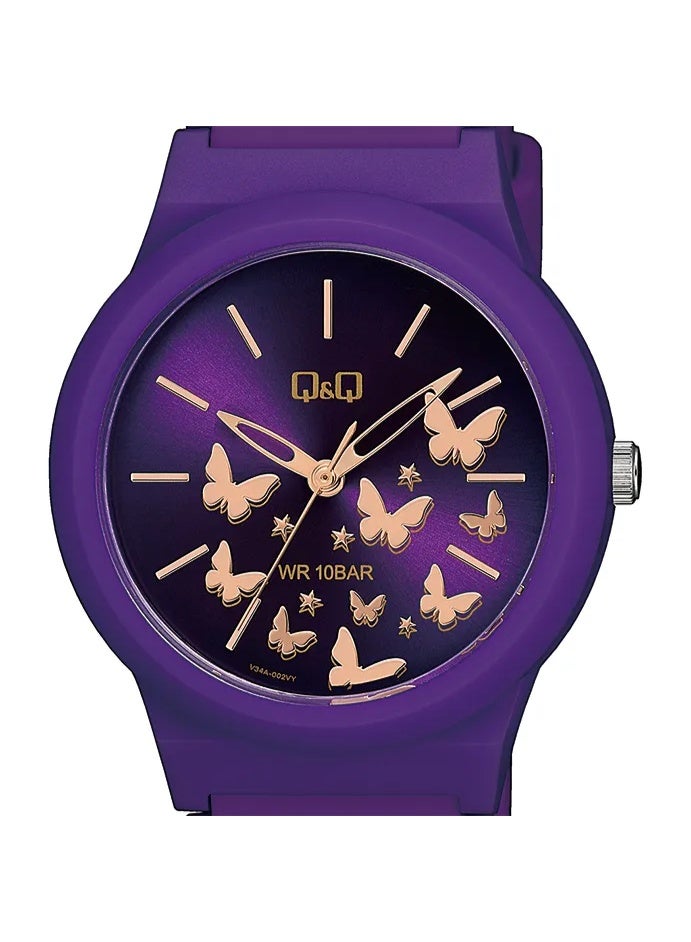 Q&Q Ladies' Analog Quartz Watch Purple V34A-002VY - Image 1