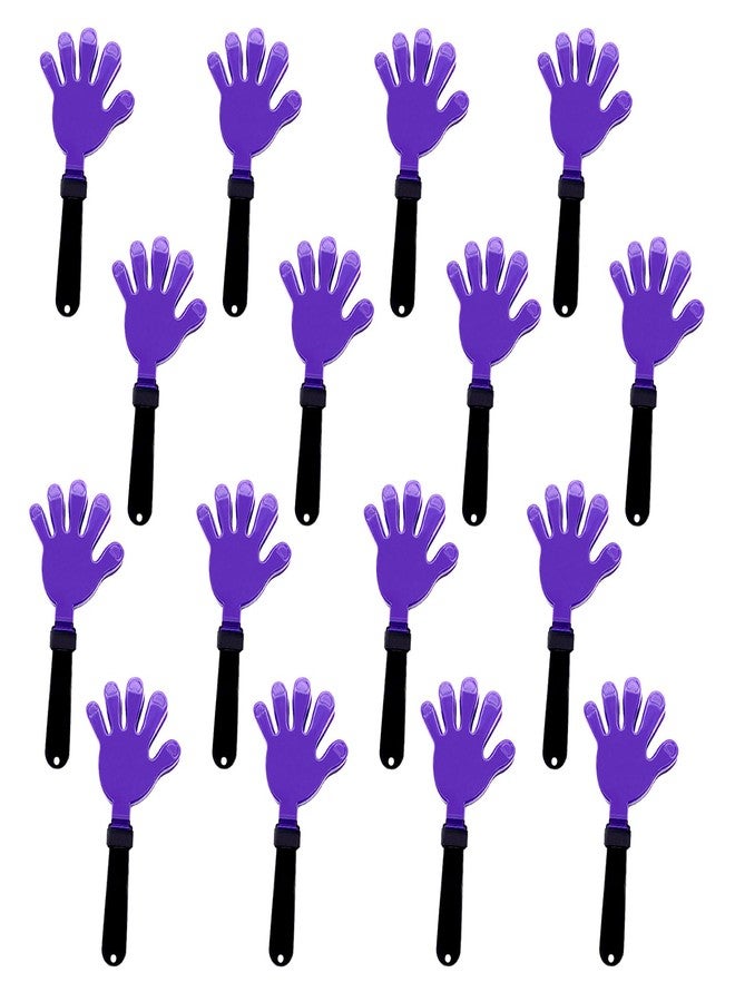 Lovecheer 16PCS Purple and Black Hand Clappers Noisemakers Mini Clapper for Basketball Hockey New Year Chrismas Halloween Sports Team Dance Party Cheering - Image 1