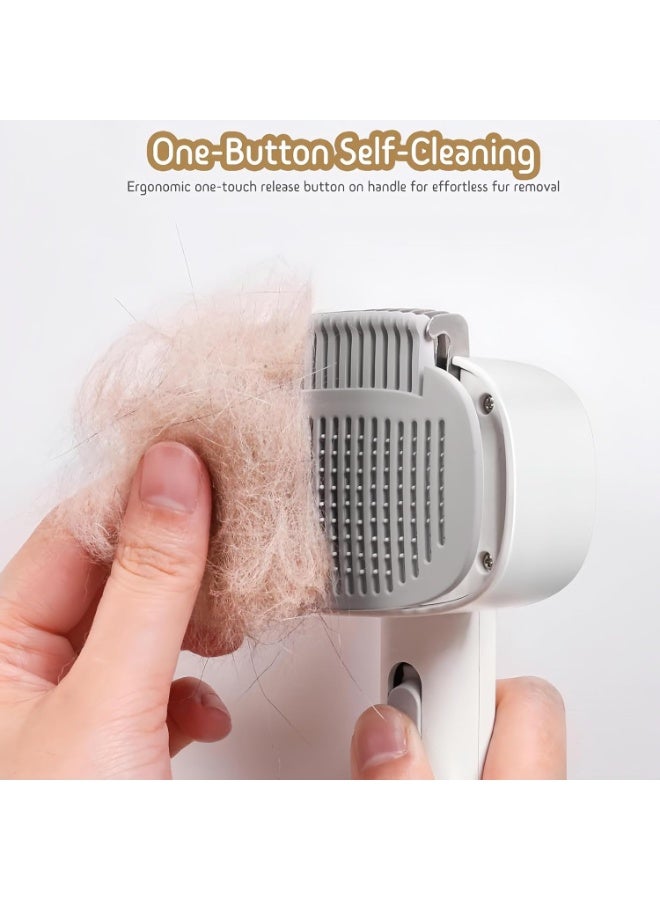 Cat Brush for Shedding, Pets Skin Friendly Grooming Brushes for Shedding Dogs Hair Easy to Remove Loose Undercoat with Long or Short Hairs Pet Massage Tool for All Hair Type - Image 3
