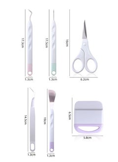 Ant 6 Piece Craft Vinyl Tools Set, Hook Scraper Spatula Tweezers Scissors for Die Cutting Cardstock Scrapbooking DIY Silhouette Embossing Lettering  - Image 2